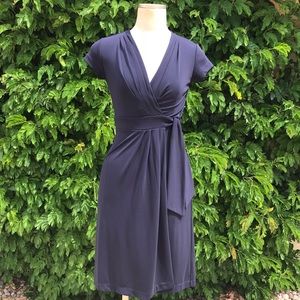 Ann Taylor Navy Blue Wrap Dress